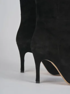 Hot Stivali tacco 9cm camoscio Donna Stivali Tacco Alto