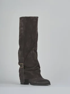 Best Stivali tacco 8cm camoscio testa Donna Stivali Tacco Alto