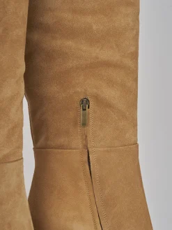 Hot Stivali tacco 8cm camoscio Donna Stivali Tacco Alto