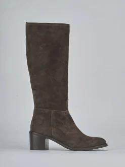 Outlet Stivali tacco 5cm camoscio testa Donna Stivali Tacco Alto