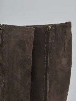 Outlet Stivali tacco 5cm camoscio testa Donna Stivali Tacco Alto