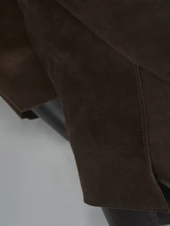 Sale Stivali tacco 8cm camoscio testa Donna Stivali Tacco Alto