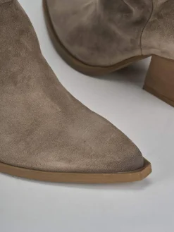 Outlet Stivali tacco 6cm camoscio Donna Stivali Tacco Alto