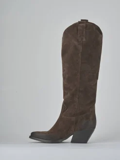 New Stivali tacco 8cm camoscio testa Donna Stivali Tacco Alto