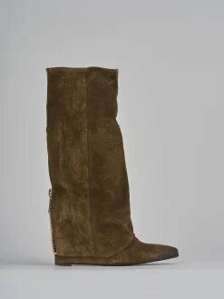 Stivali tacco 9cm camoscio Donna Stivali Tacco Alto