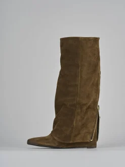 Stivali tacco 9cm camoscio Donna Stivali Tacco Alto