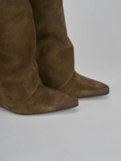 Stivali tacco 9cm camoscio Donna Stivali Tacco Alto