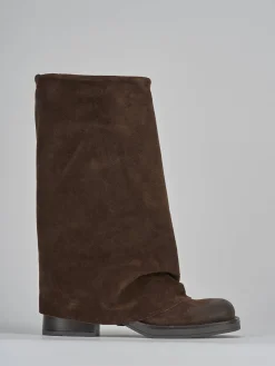 Hot Stivali tacco 3cm camoscio testa Donna Stivali Tacco Basso