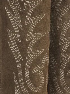 Online Stivali tacco 2cm camoscio Donna Stivali Tacco Basso