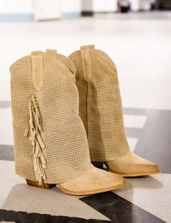 Discount Stivali tacco 7cm camoscio Donna Stivali Tacco Alto