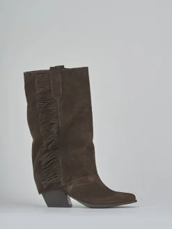 Discount Stivali tacco 6cm camoscio testa Donna Stivali Tacco Alto