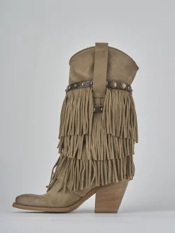 Online Stivali tacco 7cm camoscio Donna Stivali Tacco Alto