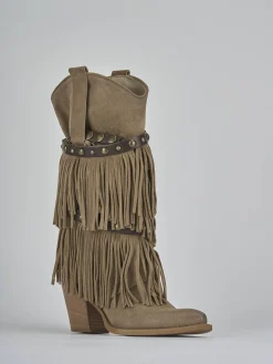 Online Stivali tacco 7cm camoscio Donna Stivali Tacco Alto