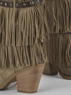 Online Stivali tacco 7cm camoscio Donna Stivali Tacco Alto