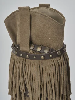 Online Stivali tacco 7cm camoscio Donna Stivali Tacco Alto