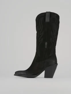 Discount Stivali tacco 8cm camoscio Donna Stivali Tacco Alto