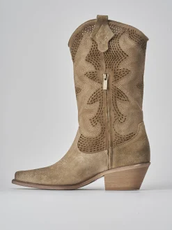 Hot Stivali tacco 8cm camoscio Donna Stivali Tacco Alto