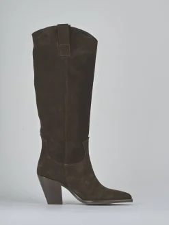 Stivali tacco 6cm camoscio testa Donna Stivali Tacco Alto