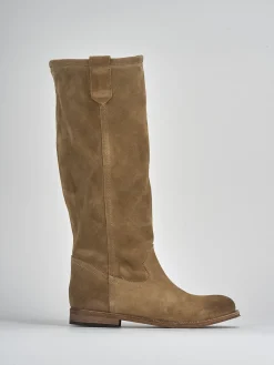 Best Stivali tacco 1cm camoscio Donna Stivali Tacco Basso