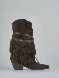 New Stivali tacco 6cm camoscio testa Donna Stivali Tacco Alto