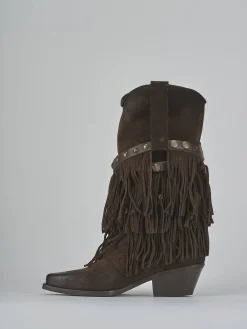 New Stivali tacco 6cm camoscio testa Donna Stivali Tacco Alto