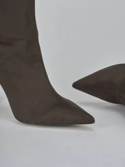 Stivali tacco 9cm camoscio testa Donna Stivali Tacco Alto