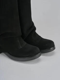 Discount Stivali tacco 3cm camoscio Donna Stivali Tacco Basso