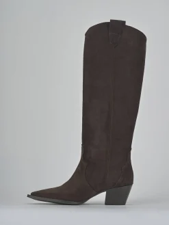 New Stivali tacco 5cm camoscio testa Donna Stivali Tacco Alto