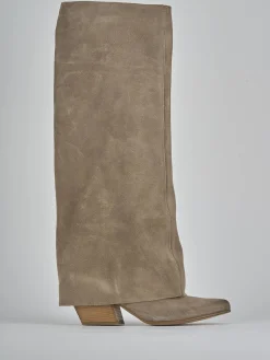 Online Stivali tacco 7cm camoscio Donna Stivali Tacco Alto