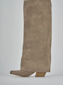 Online Stivali tacco 7cm camoscio Donna Stivali Tacco Alto