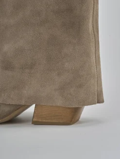 Online Stivali tacco 7cm camoscio Donna Stivali Tacco Alto