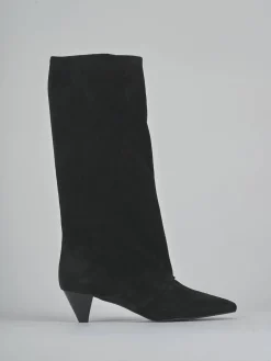 Best Stivali tacco 4cm camoscio Donna Stivali Tacco Basso