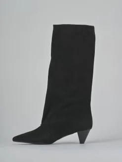 Best Stivali tacco 4cm camoscio Donna Stivali Tacco Basso