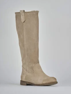 Online Stivali tacco 1cm camoscio Donna Stivali Tacco Basso