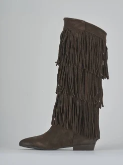 Sale Stivali tacco 2cm camoscio testa Donna Stivali Tacco Basso