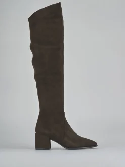 Online Stivali tacco 6cm camoscio testa Donna Stivali Tacco Alto