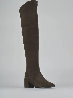 Online Stivali tacco 6cm camoscio testa Donna Stivali Tacco Alto