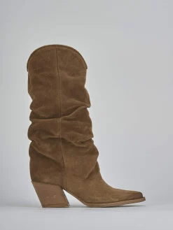 New Stivali tacco 6cm camoscio Donna Stivali Tacco Alto