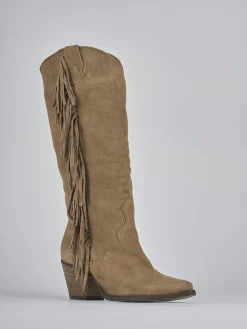 Clearance Stivali tacco 6cm camoscio Donna Stivali Tacco Alto