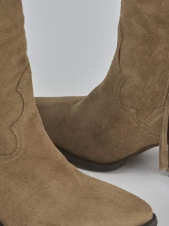 Clearance Stivali tacco 6cm camoscio Donna Stivali Tacco Alto