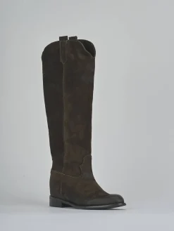 Stivali tacco 2cm camoscio testa Donna Stivali Tacco Basso