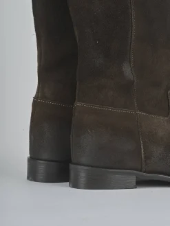 Stivali tacco 2cm camoscio testa Donna Stivali Tacco Basso