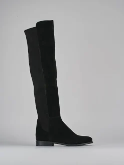 Clearance Stivali tacco 2cm camoscio Donna Stivali Tacco Basso