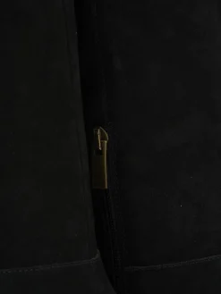 Clearance Stivali tacco 2cm camoscio Donna Stivali Tacco Basso