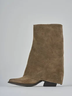 New Stivali tacco 7cm camoscio Donna Stivali Tacco Alto