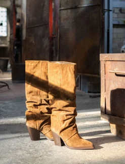 Discount Stivali tacco 9cm camoscio Donna Stivali Tacco Alto