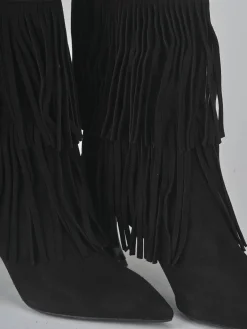 New Stivali tacco 7cm camoscio Donna Stivali Tacco Alto