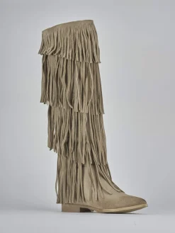 Online Stivali tacco 2cm camoscio Donna Stivali Tacco Basso