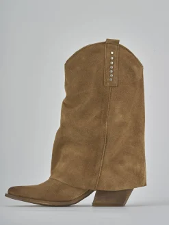 Discount Stivali tacco 7cm camoscio Donna Stivali Tacco Alto