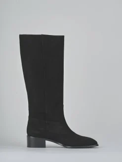 Online Stivali tacco 4cm camoscio Donna Stivali Tacco Basso